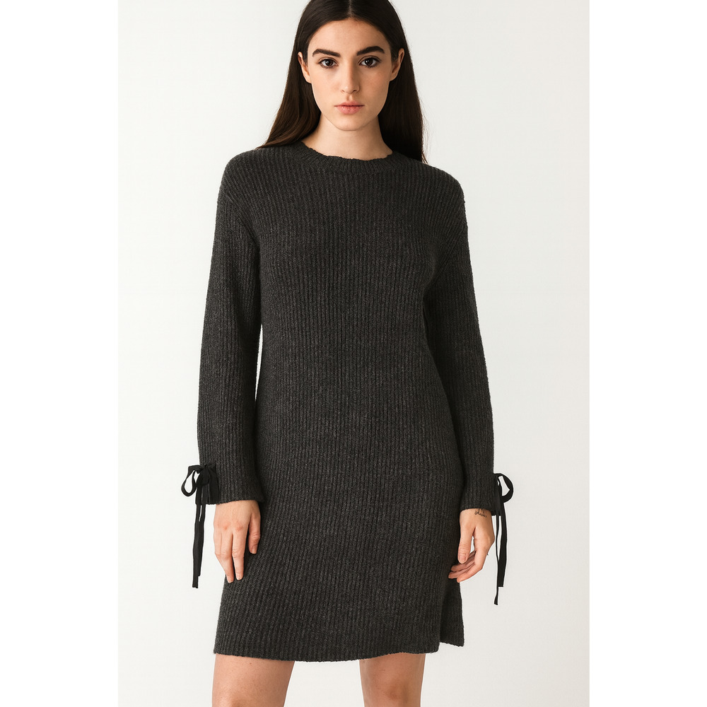 Bp. Women Sweater Dress Small Grey Cable Knit Fall Minimalist Grunge Scandi Chic